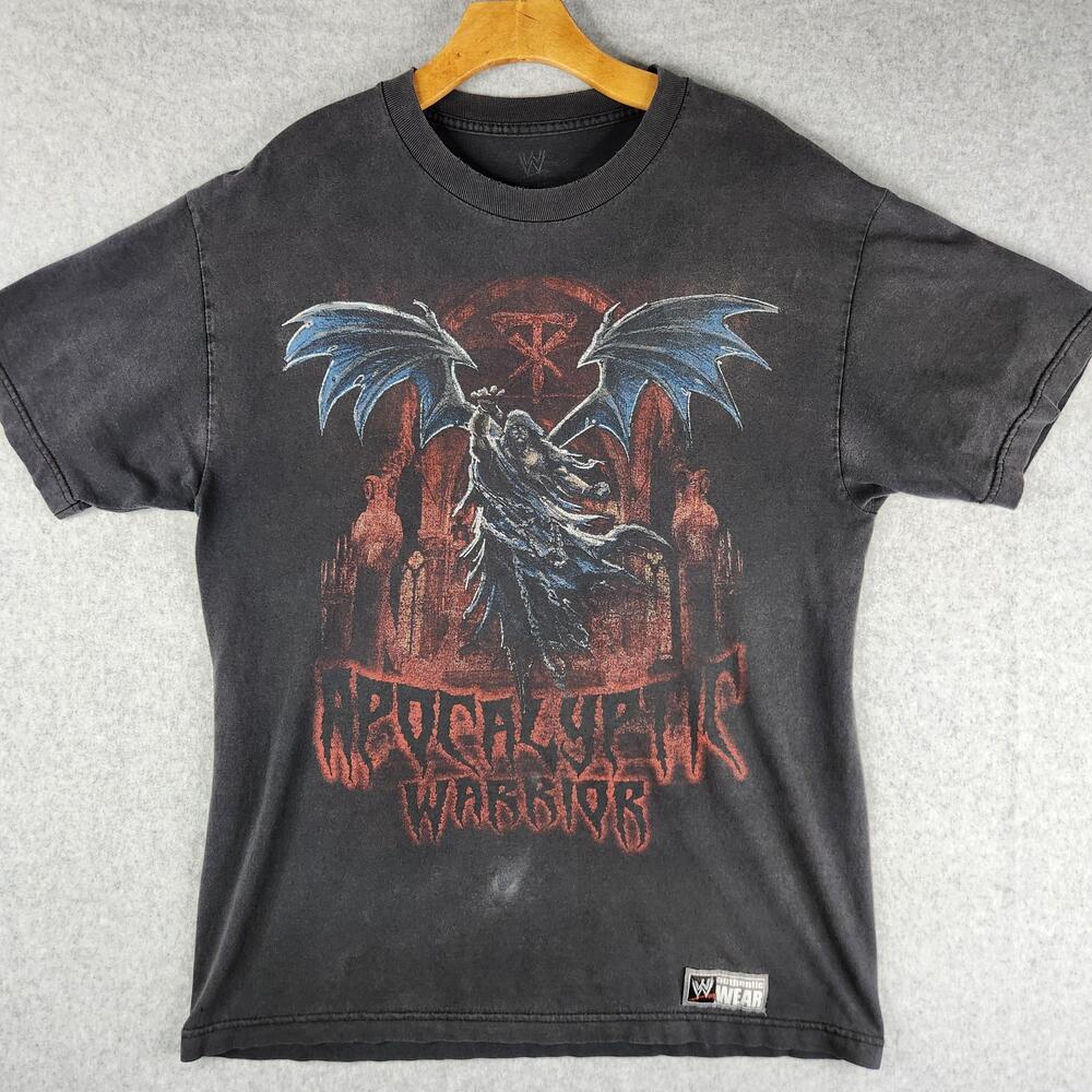 The Undertaker Shirt Mens Large Black Apocalyptic Warrior Deadman WWE Wrestling